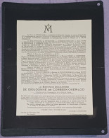 BARONNE DOUAIRIÈRE DE DIEUDONNÉ DE CORBEEK-LOO / LOUVAIN 1932 - Obituary Notices