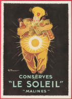 Publicité Sur Grande CP - Conserves ''Le Soleil'' - ''Malines'' - Advertising