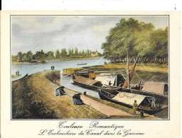 TOULOUSE - L'Embouchure Du Canal Dans La Garonne Avec Des Péniches - Toulouse