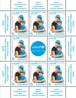 ROMANIA 2024 UNICEF - CHILDREN’S MENTAL HEALTH. - THE RIGHT TO HEALTH Minisheet Of 8 Stamps + 1label MNH** - UNICEF