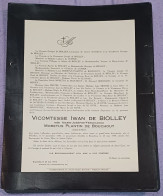 VICOMTESSE IWAN DE BIOLLEY NÉE MARIE MORETUS PLANTIN DE BOUCHOUT / BRUXELLES 1934 - Obituary Notices