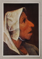 80s-Head Of An Old Peasant Woman-PIETER BRUEGHEL DER ALTERE (1525-1569)-Printed In GERMANY-Vintage Postcard-used-1989 - Pittura & Quadri