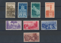 1946 Italia - Repubblica, Repubbliche Medioevali, 8 Valori, N. 566/73, MNH** - Vollständige Jahrgänge