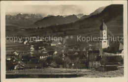 71679211 Nesselwang Ortsansicht Mit Kirche Alpenpanorama Nesselwang - Autres & Non Classés