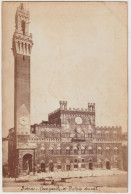 Photo Albuminée Format Carte  Sienne  (Italia) Le Campanile Et Le Palais Ducal - Lieux