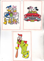 3  Cartoline : WALT  DISNEY  -  PUBBLICITA'  NESTLE'       Non  Viaggiate. - Bandes Dessinées