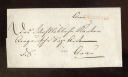 "BADEN" 1845, Vorphilabriefhuelle Mit Rotem L1 "SAECKINGEN" (B2192) - Préphilatélie