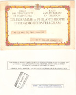 Télégramme-TELEGRAM Déposé à BXL  N°4019 > Mr&Mme Gustave Renaert Obl. T.T. BXL QL 21/6/1941 - Télégrammes