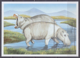 Congo - 2000 - Mammals: Hippopotamus Amphibius - Yv Bf 66E - Andere & Zonder Classificatie