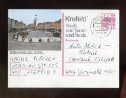 "BUNDESREPUBLIK DEUTSCHLAND" 1987, Bildpostkarte Mit Bild "BAD NEUSTADT" Und Stempel "Krefeld" (B2194) - Cartes Postales Illustrées - Oblitérées