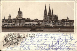 71678568 Coeln Rhein Koelner Dom Rheinschiffahrt Koeln Dellbrueck 905 - Koeln