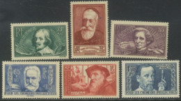 FRANCE - 1938, FOR THE BENEFIT OF THE INTELLECTUAL UNEMPLOYED STAMPS COMPLETE SET OF 6, (**), (*). - Neufs