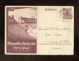 "DEUTSCHES REICH" 1936, Sonderpostkarte Mi. P 260 "Olympiade" Mit Stegstempel "MAINZ" (B2198) - Cartoline