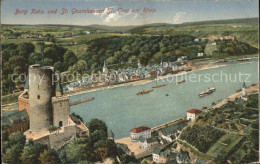 71678324 St Goarshausen Panorama Mit Burg Katz Und St. Goar Rhein Dampfer Ehrent - Loreley