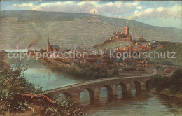 71678232 Bingen Rhein Burg Klopp Und Drususbruecke Weinberge Kuenstlerkarte Bing - Bingen