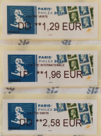 2024 Paris Philex, 3 Values - 2010-... Illustrated Franking Labels