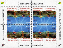 Northern Cyprus - 2024 - Europa CEPT - Underwater Fauna & Flora - Mint Miniature Stamp SHEET - Unused Stamps
