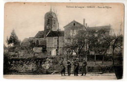 HAUTE MARNE  CORLEE PLACE DE L'EGLISE ANIMEE ECRITE - Sonstige & Ohne Zuordnung