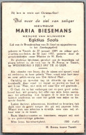 Bidprentje Testelt - Biesemans Maria (1895-1957) - Devotion Images