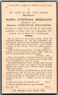 Bidprentje Testelt - Biesemans Maria Josephina (1890-1950) - Devotion Images