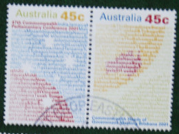 Commonwealth Conference 2001 Mi 2076-2077 Yv 1976-1977 Used Gebruikt Oblitere Australia Australien  Australie - Oblitérés