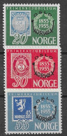 NORUEGA 1955 - Yvert  358/60  ** - Ungebraucht
