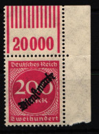 Deutsches Reich Dienstmarken 78W OR Postfrisch 1/11/1 Eckrand Gefaltet #HT835 - Servizio