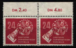 DDR 275 Postfrisch Waagerechtes Paar Vom Oberrand #NG795 - Other & Unclassified