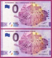 0-Euro XETF 02 2021 RUHRGEBIET - DIE 11 KREISFREIEN STÄDTE SET NORMAL+ANNIVERSARY - Essais Privés / Non-officiels