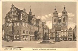 71676394 Wittenberg Lutherstadt Marktplatz Rathaus Stadtkirche Wittenberg Luther - Wittenberg