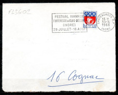 FL36-02 : Dept 36 (Indre) CHATEAUROUX R.P. 1966 > FG Texte / Festival IVANHOE - Oblitérations Mécaniques (flammes)