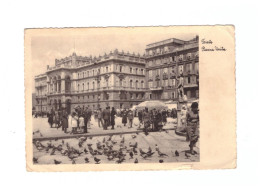 TRIESTE PIAZZA UNITà ANIMATA VIAGGIATA 1934 - Trieste