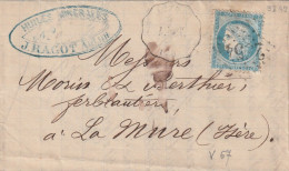Lettre De Autun à La Mure LAC - 1849-1876: Klassieke Periode