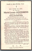 Bidprentje Tielrode - Goossens Marie Leonie (1856-1938) - Devotion Images