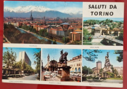 CPA Circulée 1971 - MULTIVISTA - ITALIA - SALUTI DA TORINO - Andere Monumenten & Gebouwen