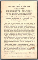 Bidprentje Tielt - Carron Georgette (1941-1957) - Devotion Images