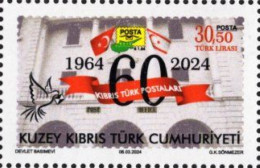 Northern Cyprus - 2024 - Cyprus Turkish Post Office - 60th Anniversary - Mint Stamp - Unused Stamps