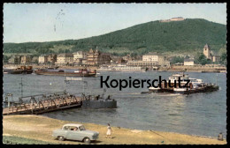 ÄLTERE POSTKARTE FÄHRE KÖNIGSWINTER RHEIN MIT PETERSBERG SCHIFF Ferry Ship Rhine Rhin Rijn Ansichtskarte Postcard Cpa AK - Ferries
