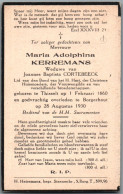 Bidprentje Tisselt - Kerremans Maria Adolphina (1860-1930) - Devotion Images