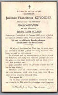 Bidprentje Turnhout - Devolder Joannes Franciscus (1886-1952) - Devotion Images
