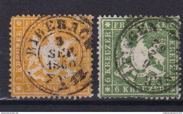 WÜRTTEMBERG 1860 - Canceled - Mi 17x, 18x - Used