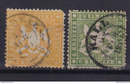 WÜRTTEMBERG 1860 - Canceled - Mi 17y, 18y - Used