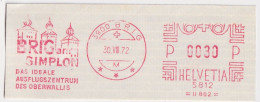 Freistempel  "Brig Am Simplon Das Ideale Ausflugszentrum Des Oberwallis"  Brig      1972 - Postage Meters