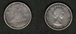 CANADA   10 CENTS---SILVER 1963 (KM # 51) (C-452) - Canada