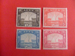 49 ADEN COLONIA BRITANICA (VELEROS) 1937 YVERT 3 / 6 MH - Aden (1854-1963)