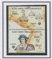 Chypre Turque - Cyprus - Zypern 1992 Y&T N°(1 à 2) - Michel N°332 à 333 *** - EUROPA - Se Tenant - Unused Stamps
