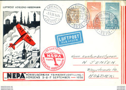 Primo Volo NEPA Horsens-Copenhagen 1936. 2 Buste. - Altri & Non Classificati