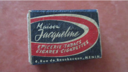 Boîte Allumettes  Vintage épicerie Tabacs Jacqueline Menin - Boites D'allumettes