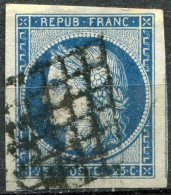 FRANCE - Y&T  N° 4 (o)…oblitération Grille - 1849-1850 Ceres