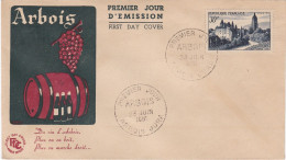 France FDC Y&T N°905 Arbois Jura De 1951 - 1950-1959